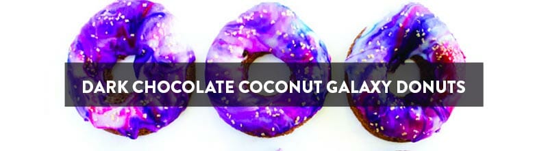 Dark Chocolate Coconut Galaxy Donuts