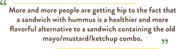 Quote about hummus veggie sandwich