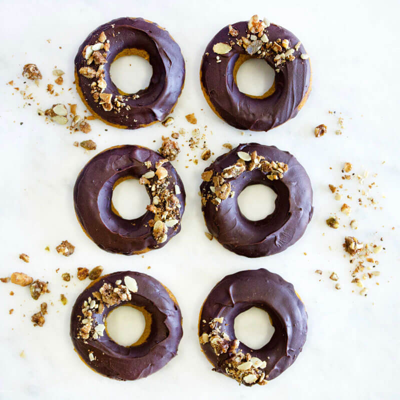 Pumpkin Spice Donuts With Dark Chocolate Glaze Recipe