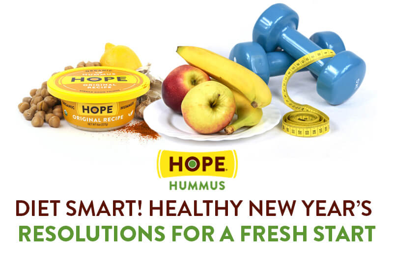 Healthy new years resolutions with HOPE Hummus