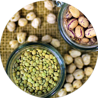 Legumes are in the list of good carbs