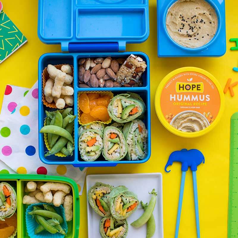 School Lunch Idea: Kids Sushi with HOPE Hummus - Hope Foods